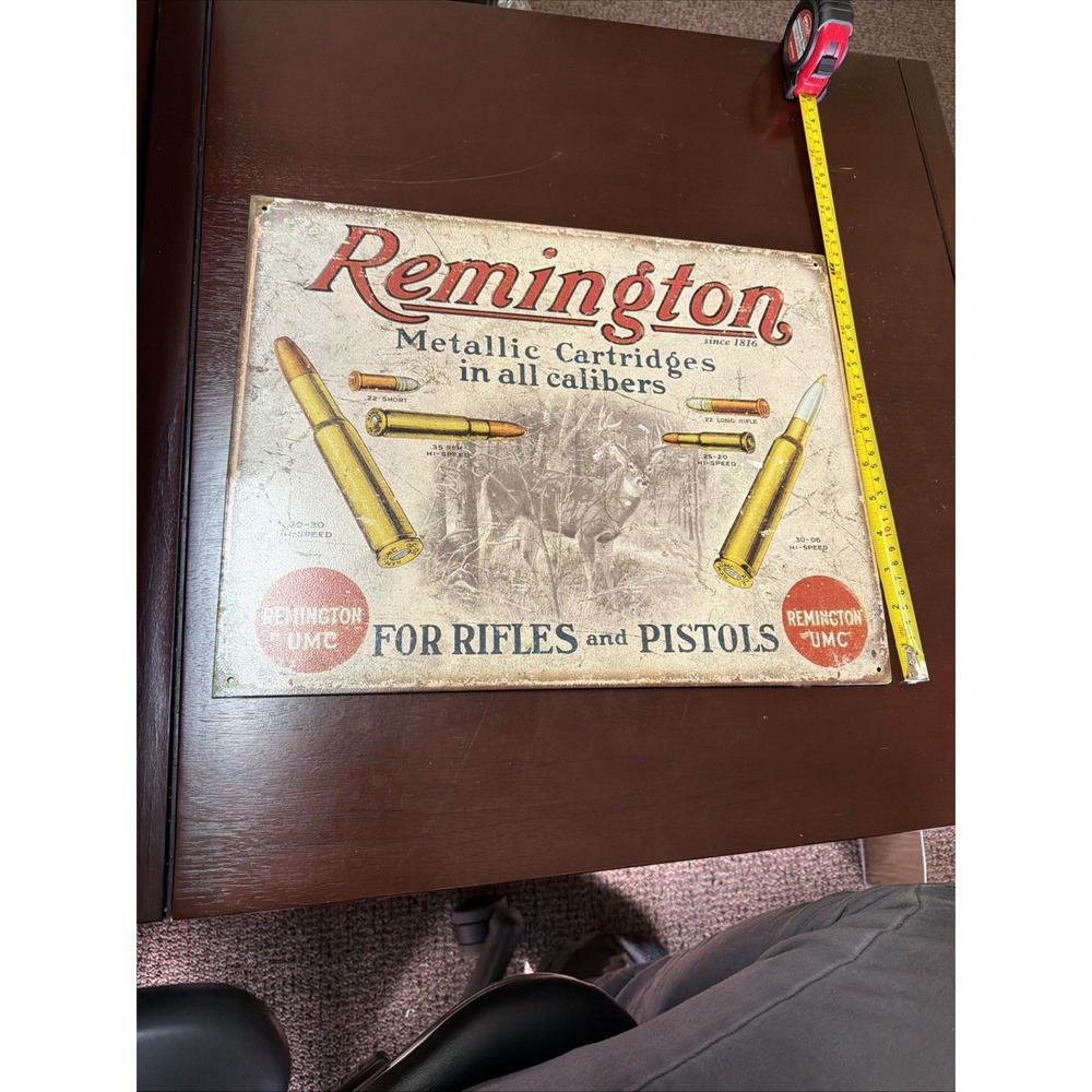 Remington For Rifles & Pistols Tin Sign 1788
